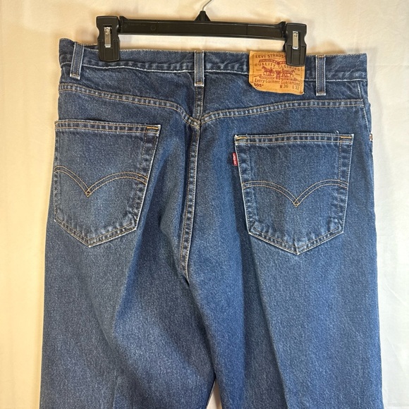 Levi's Dark Blue Straight Jeans 505 36x32 Preowned - Picture 8 of 10